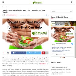 Weight Loss Diet Plan for Men That Can Help You Lose Weight