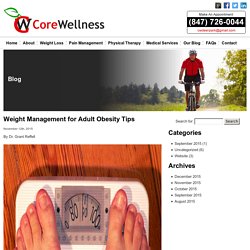 Weight Management for Adult Obesity Tips