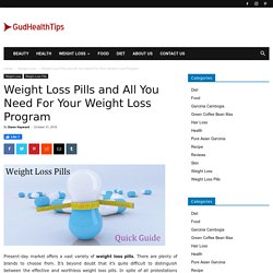 Weight Loss Pills and All You Need For Your Weight Loss Program - Gud Health Tips