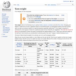 Yarn weight