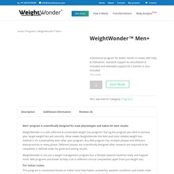 Weight loss program - WeightWonder™ men plus