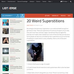 20 Weird Superstitions