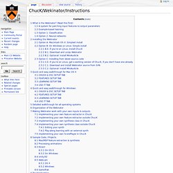 ChucK/Wekinator/Instructions - CSWiki