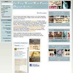 First World War Digital Poetry Archive