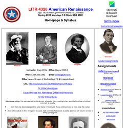 Welcome to LITR 4232 American Renaissance at UHCL