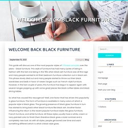 Welcome Back Black Furniture