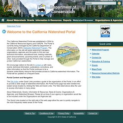 Welcome to the California Watershed Portal