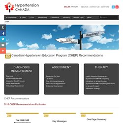 CHEP - Welcome to Hypertension Canada - Hypertension Canada