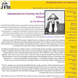 Welcome @ Introduction to Crowley