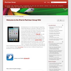 Welcome to the iPod & iPad User Group Wiki