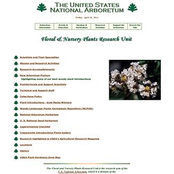 Welcome to the Floral and Nursery Plants Research Unit Home Page
