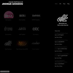 Welcome to the online portfolio of Andreas Leonidou