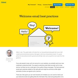 Welcome email best practices