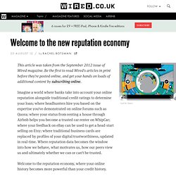 Welcome to the new reputation economy