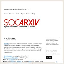 Welcome – SocOpen: Home of SocArXiv