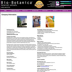 Welcome to Bio-Botanica.com
