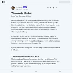 Medium.com - About