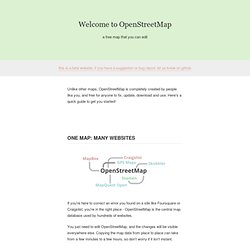 Welcome to OpenStreetMap
