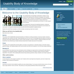 Usability Body of Knowledge