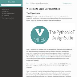 Welcome to Viper Documentation — Viper 0.2.0 0.2.0 Beta documentation
