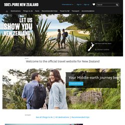 Official Travel information from Tourism New Zealand