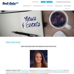 REDI-DATA WELCOMES PEG BEEBE AS SALES EXECUTIVE