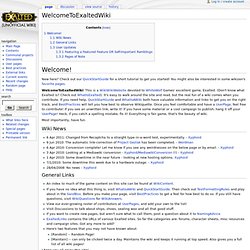 WelcomeToExaltedWiki - Exalted - Unofficial Wiki