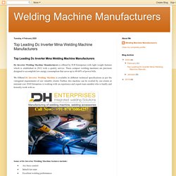 Dc Inverter Mma Welding Machine Manufacturers