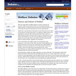 Welfare Debates