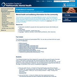 Mental health and wellbeing information for the community - ACPMH