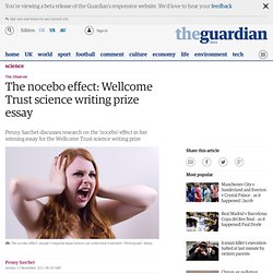 The nocebo effect: Wellcome Trust science writing prize essay