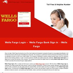 Wells Fargo Login – Wells Fargo Bank Sign in - Wells Fargo