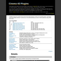 Welters Cinema 4D plugins