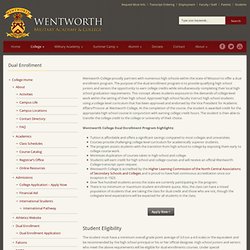 Wentworth Military Academy & College Dual Enrollment » Wentworth Military Academy & College