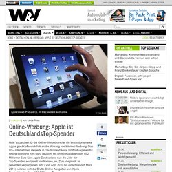 Online-Werbung: Apple ist DeutschlandsTop-Spender