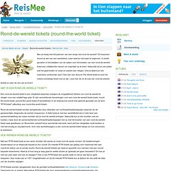 Rond-de-wereld tickets, round-the-world ticket of RTW-tickets - ReisMee