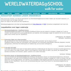 Wereldwaterdag@school Educatief aanbod lager onderwijs