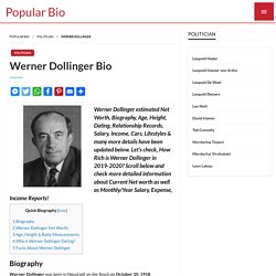 Werner Dollinger Net worth, Salary, Height, Age, Wiki - Werner Dollinger Bio