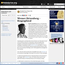 Werner Heisenberg - Biography