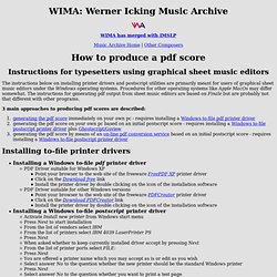 WIMA: Werner Icking Music Archive: How to produce a pdf score