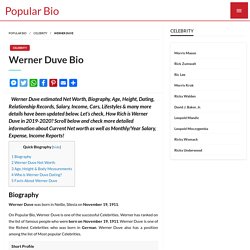 Werner Duve Net worth, Salary, Height, Age, Wiki - Werner Duve Bio