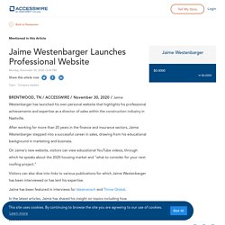 Jaime Westenbarger Launches Professional Website