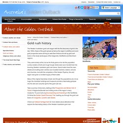 Gold rush history - Australia's Golden Outback