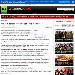 Western-backed resolution on Syria doomed?