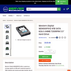 Western Digital WD4000F9YZ 4TB SATA 6Gb/s 64MB 7200RPM 3.5" Hard Drive