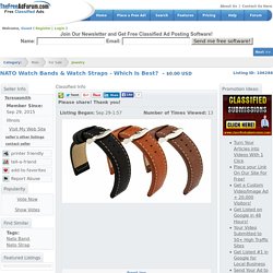 Western Illinois : NATO Watch Bands & Watch Straps - Which Is Best? : Jewelry
