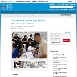 Western International High School- Detroit Public Schools