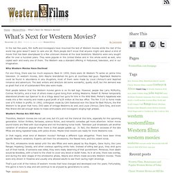 What’s Next for Western Movies?