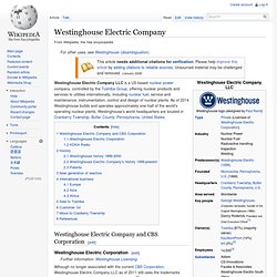 Westinghouse Electric Company - Wiki