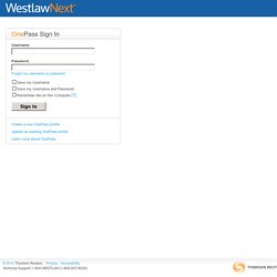 WestlawNext Signon